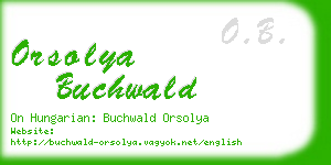 orsolya buchwald business card